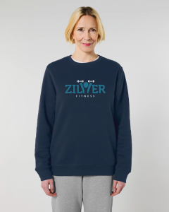 Ronde Hals Sweater ZilverFitness Navy
