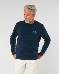 Ronde Hals Sweater ZilverFitness Navy Classic